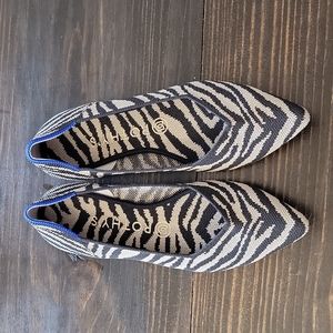 The Point Rothys flats Size 7 zebra print